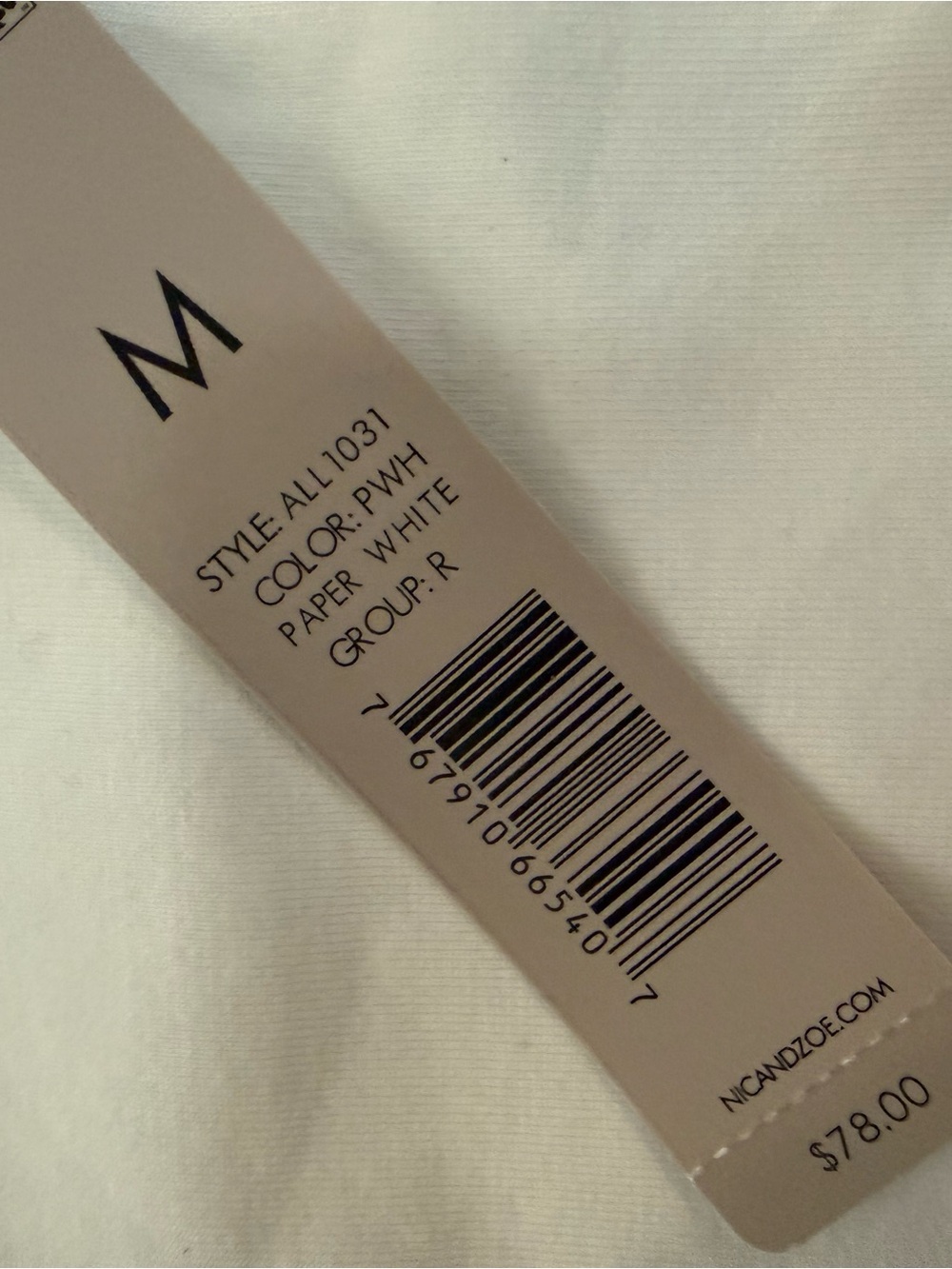 NWT NIC+ZOE White Sleeveless Cotton Tunic Top - Picture 2 of 5